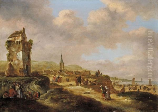 Kustenlandschaft Beiegmont Aan Zee Oil Painting by Thomas Heeremans