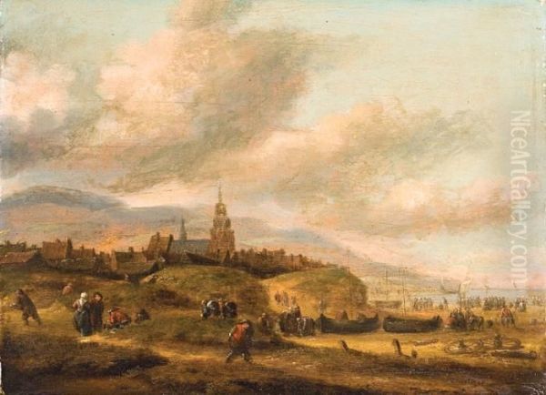 Paysage En Zeelande (xviiesiecle) Oil Painting by Thomas Heeremans