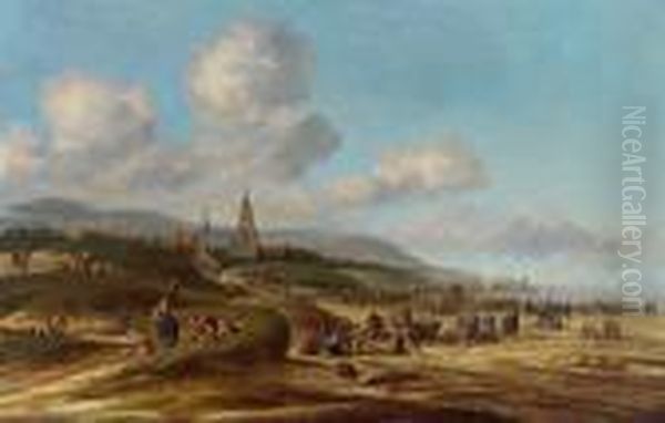 Veduta Di Scheveningen Oil Painting by Thomas Heeremans