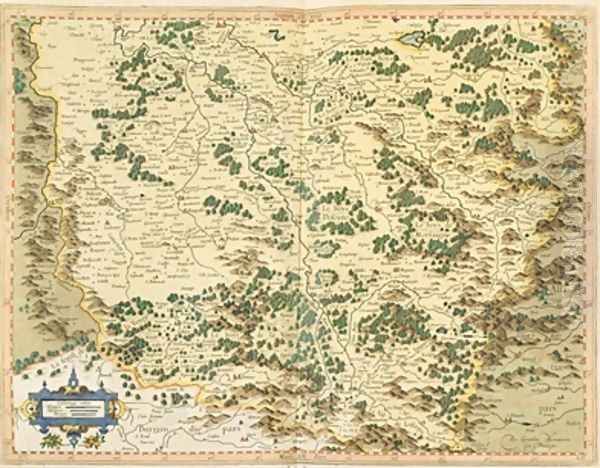 Map of Lotharingia from Atlas sive cosmographicae meditationes de fabrica mundi et fabricati figura Oil Painting by Gerard Mercator