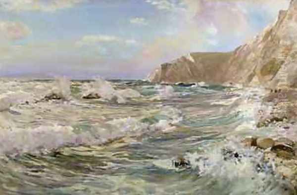 St Oswalds Bay Lulworth Oil Painting by David Murray