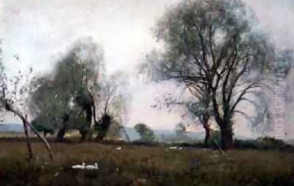 Down in the watermeadows 1893 Oil Painting by David Murray