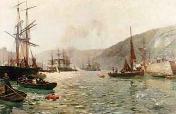 In Dartmouth Harbour 1887-1909 Oil Painting by David Murray