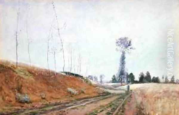 Roadside Pasture in Picardy 1887 Oil Painting by David Murray