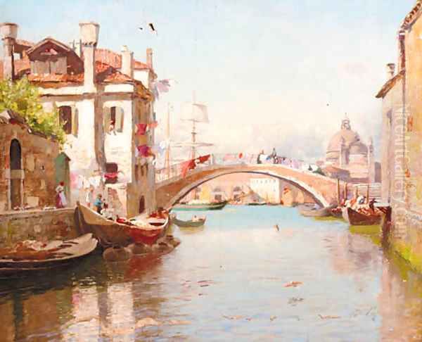 A Venetian backwater Oil Painting by David Murray