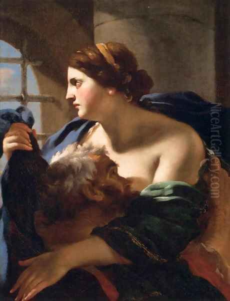 Roman Charity Oil Painting by Charles Mellin