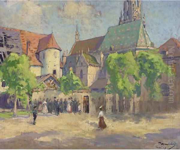 La place du village Oil Painting by Paul Madeline