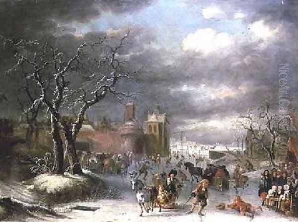 Winter Landscape 5 Oil Painting by Josse de Momper