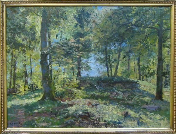 Eclaircie Dans La Foret A Sainte-ode Oil Painting by Richard Heintz