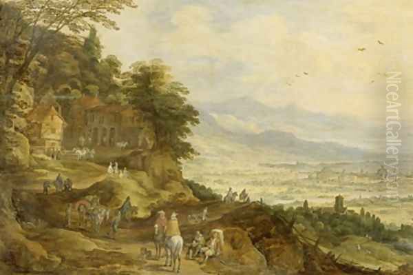 Town in the Valley Oil Painting by Josse de Momper