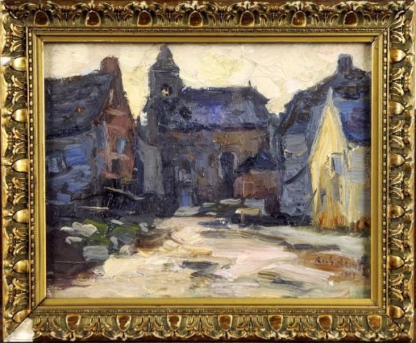 L'ancienne Eglise De Verlaine Oil Painting by Richard Heintz