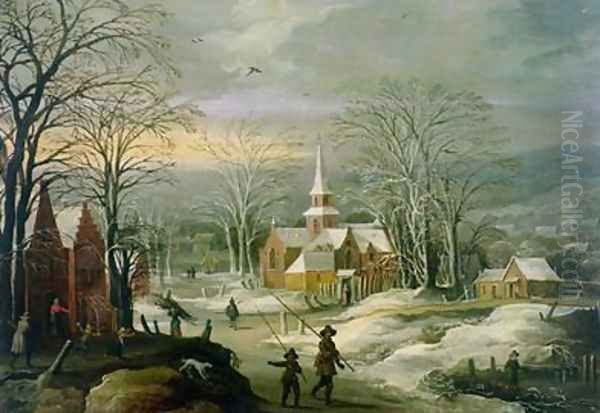 Winter Landscape 3 Oil Painting by Josse de Momper