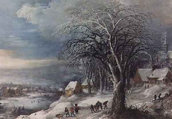 Winter Landscape Oil Painting by Josse de Momper