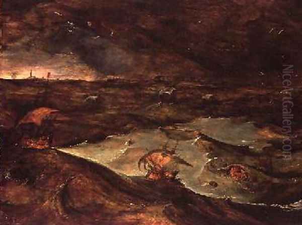 Storm at Sea 1610 Oil Painting by Josse de Momper