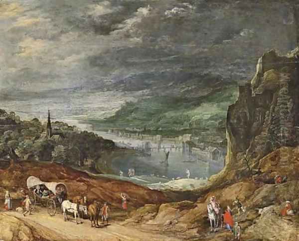 Circle of Jan Breughel II (Antwerp 1601-1678) Oil Painting by Josse de Momper