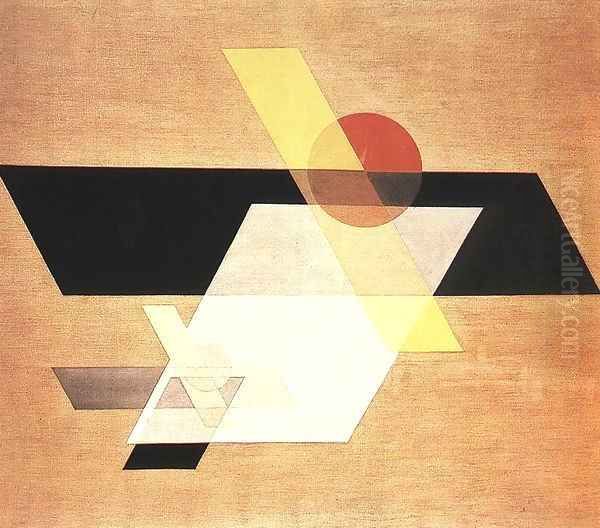 Composition A II 1924 Oil Painting by Laszlo Moholy-Nagy