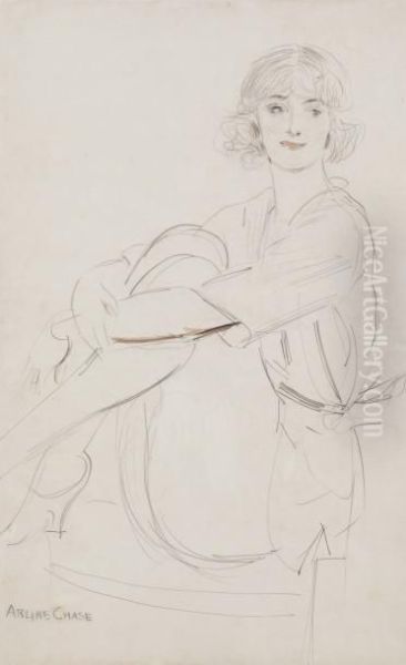 Portrait De Arline Chase Oil Painting by Paul Cesar Helleu