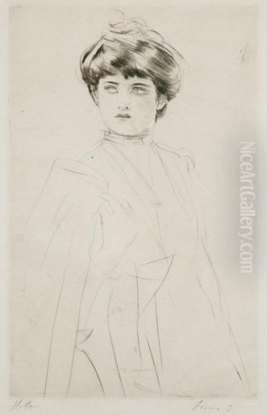 Femme Au Cape Oil Painting by Paul Cesar Helleu