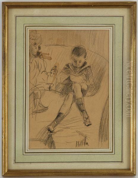 Portrait D'enfant Oil Painting by Paul Cesar Helleu