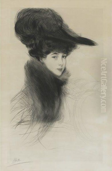 Portrait Of Consuelo Vanderbilt, The Duchess Of Marlborough Oil Painting by Paul Cesar Helleu