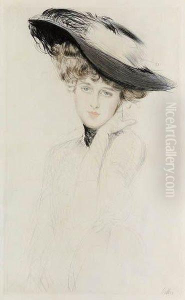 La Belle Parisienne--portrait De Mme. 
Choucary Oil Painting by Paul Cesar Helleu