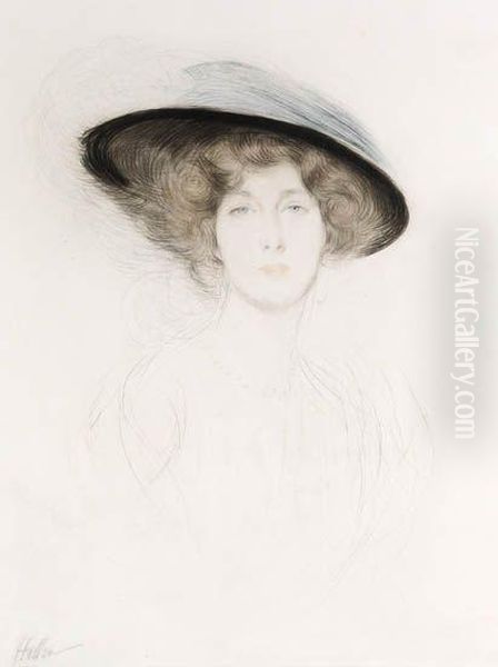 Liane De Pougy Oil Painting by Paul Cesar Helleu