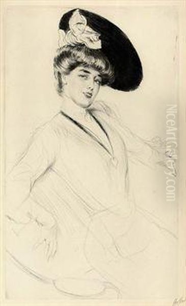 Miss Taylor Oil Painting by Paul Cesar Helleu