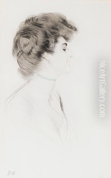 Le Ruban De Cou Oil Painting by Paul Cesar Helleu