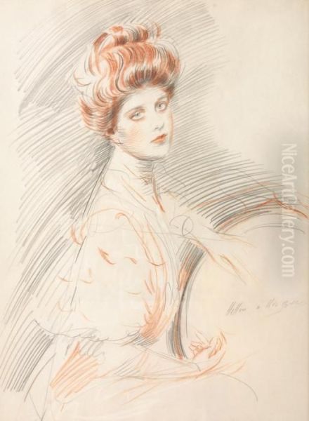 Portrait Oil Painting by Paul Cesar Helleu