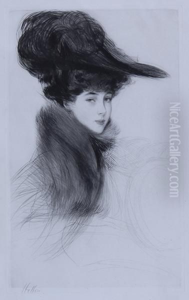 La Duchesse De Marlborough, Consuelo Vanderbilt Oil Painting by Paul Cesar Helleu