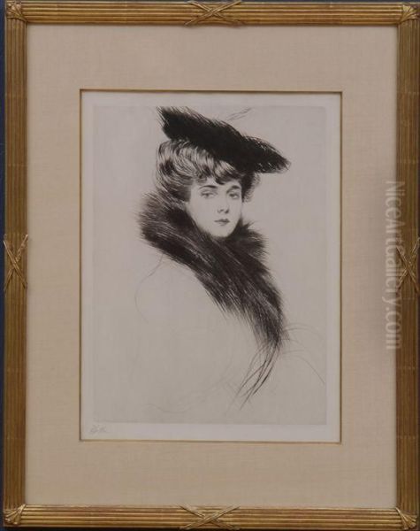 Madame Chesuit Oil Painting by Paul Cesar Helleu