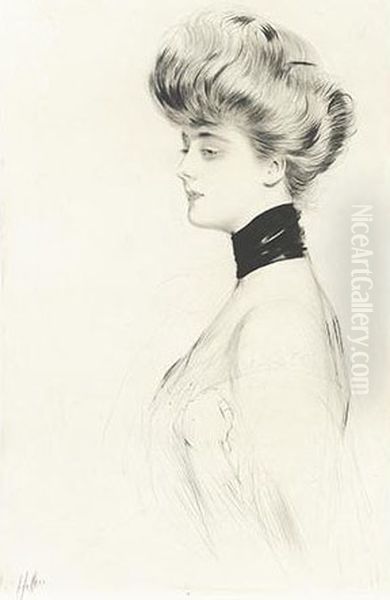 Madame Letellier. Oil Painting by Paul Cesar Helleu