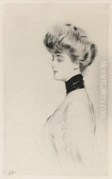 Madame Letellier Oil Painting by Paul Cesar Helleu