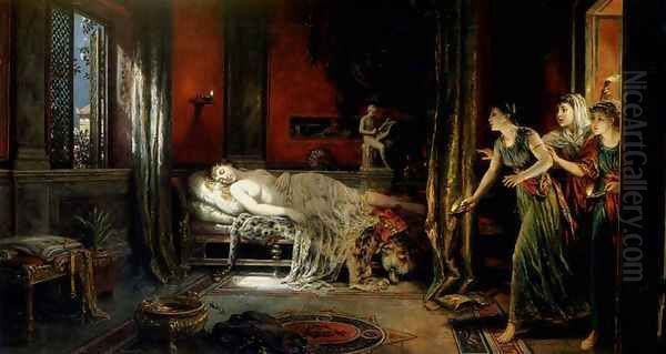 Medea By Her Wiles Restored To Youthfulness Oil Painting by Alfred Morgan