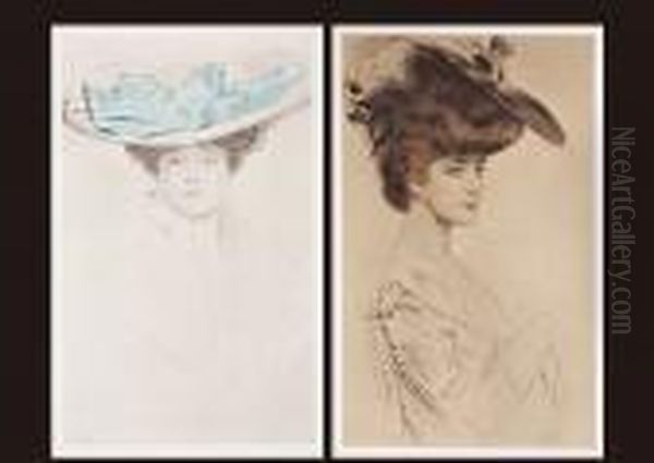 A Gallery Of Portraits Oil Painting by Paul Cesar Helleu