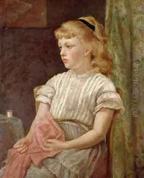 Portrait of a Girl 1896 Oil Painting by Blanche F MacArthur