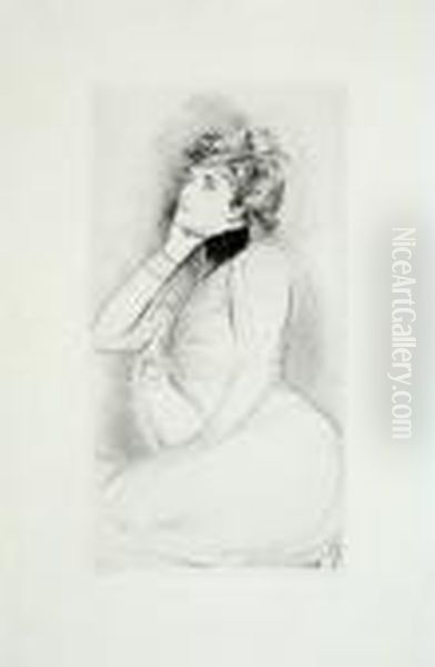 Jeune Pensive Oil Painting by Paul Cesar Helleu