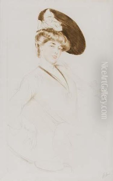 Miss Taylor Oil Painting by Paul Cesar Helleu