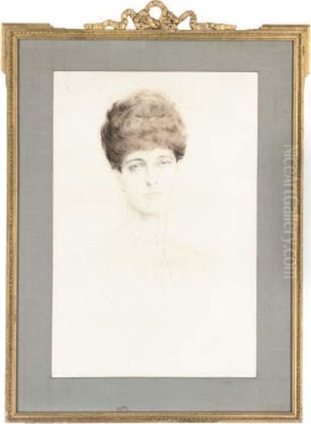 Portrait Of A Lady Oil Painting by Paul Cesar Helleu