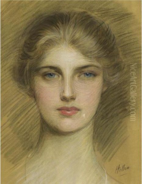 Portrait De Femme Oil Painting by Paul Cesar Helleu