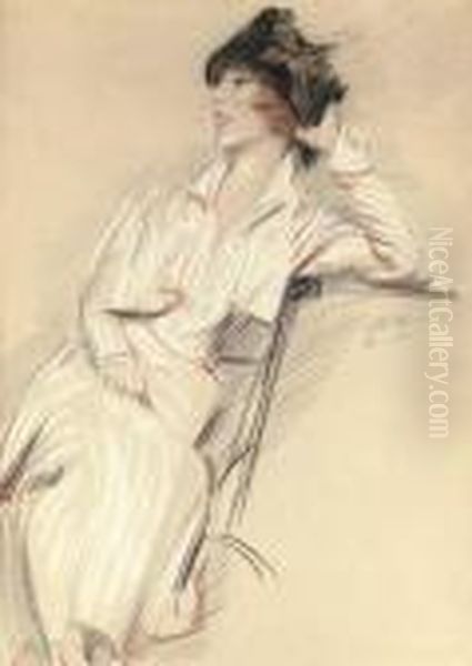 Dorothe Oil Painting by Paul Cesar Helleu