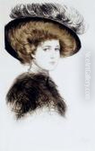 Lady Duveen (de Goncourt 38) Oil Painting by Paul Cesar Helleu