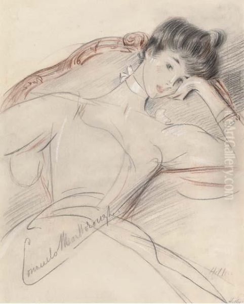 The Duchess Of Marlborough Oil Painting by Paul Cesar Helleu