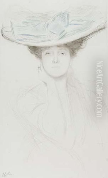 Le Noueud Bleu Oil Painting by Paul Cesar Helleu