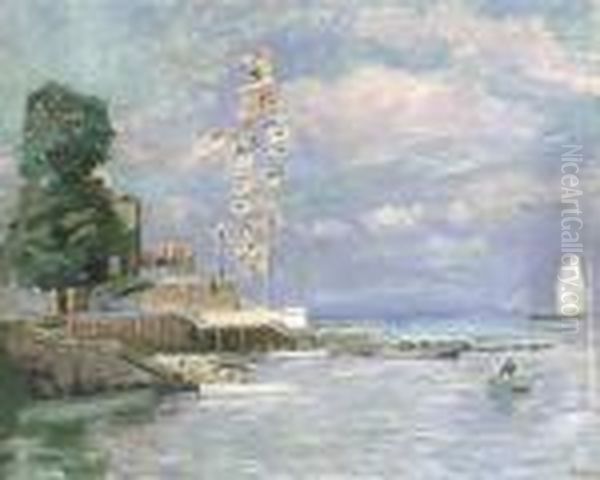 Le Grand Pavois (the Royal Yacht Squadron) Oil Painting by Paul Cesar Helleu