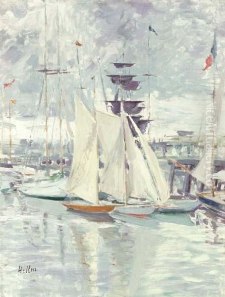 Le Bassin De Deauville Oil Painting by Paul Cesar Helleu