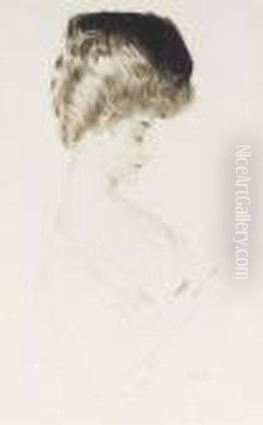 Madame Letelier Oil Painting by Paul Cesar Helleu