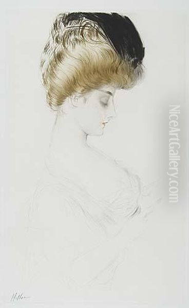 Madame Letellier Reading Oil Painting by Paul Cesar Helleu