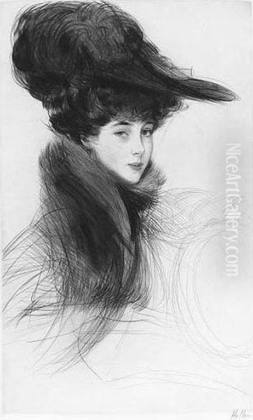 Duchess Of Marlborough And [woman With Blonde Hair] Oil Painting by Paul Cesar Helleu