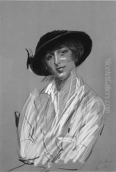 Portrait De Dorothe Oil Painting by Paul Cesar Helleu